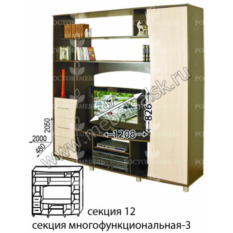 "Елена-2" Секция №12 секция многофункциональная-3